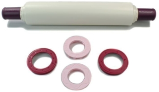 TUPPERWARE Nudelholz Tupperware Profi-Teigrolle Backen D06 Nudelholz Back n Roll + Ringe