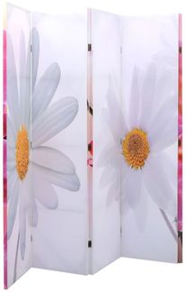 Paravent Raumteiler klappbar 200 x 170 cm Blume