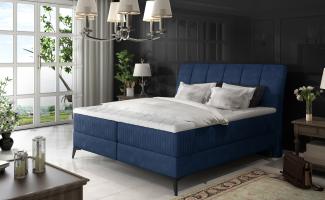 Aderito 160X200, Boxspring Bett, Dunkelblau