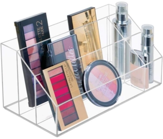 Schminkaufbewahrung Kosmetik Organizer 5 Fächer mDesign Make-up Box transparent