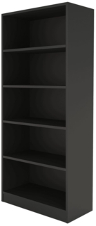 MOEBLO Bücherregal Regal SCALA, Modernes und funktionales Design in drei Farben: Weiß, Schwarz und Eiche Artisan, Bücherregal Bücherregal für das Büro Bücherregal für Dokumente Wohnbereich Wohnzimmer, -(BxHxT):80 x 180 x 40 cm