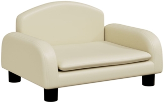 vidaXL Kindersofa Creme 50x40x30 cm Kunstleder 3196375
