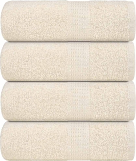 vidaXL Seiftücher 4 Stk. Creme 30x30 cm 360 g/m² 100% Baumwolle 136993