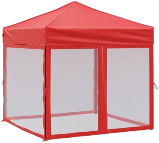 vidaXL Partyzelt Faltbar mit Seitenwänden Rot 2x2 m 93513