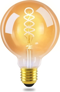 ZMH 1er-Pack E27 LED-Lampen G95 Vintage-Glühbirne, Warmweiß, 4 W, 2200 K, Edison Retro-Glühfaden-Glühbirne, Energiesparlampe für Zuhause