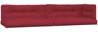 vidaXL Palettenkissen 5-tlg. Weinrot Stoff 314582