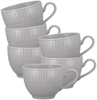 Seltmann Weiden Amina Kaffeetasse 0,25 l 6er Set Silbergrau