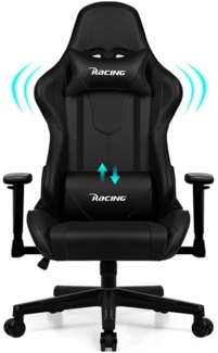 Lexzurn Gaming-Stuhl Gaming Stuhl, Bürostuhl Ergonomisch, Gaming Chair mit Wippfunktionund (mit verstellbare Lendenkissen, Kopfkissen und Armlehnen, Armlehne um 8cm höhenverstellbar), Gaming Stuhl 150 kg belastbarkeit