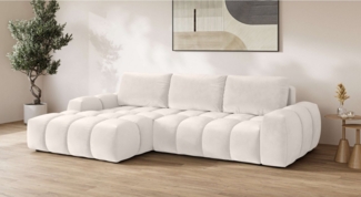 OTTO home Ecksofa AZITA klein optionale Schlafsofa mit Bettkasten, B/T/H: 270/166,5/84cm, L-Form mit Wellenunterfederung, Bubble-Optik