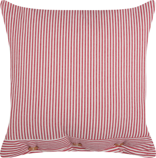 Dekokissen AALITA Baumwolle 45 x 45 cm Streifen Rot