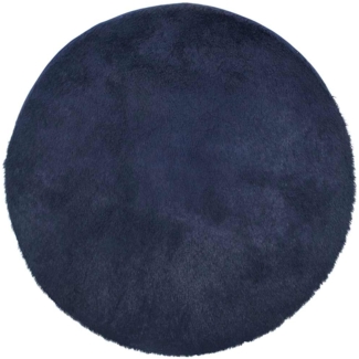 vidaXL Teppich Shaggy Hochflor NAVARRA Marineblau 240x240 cm Polyester 4102931