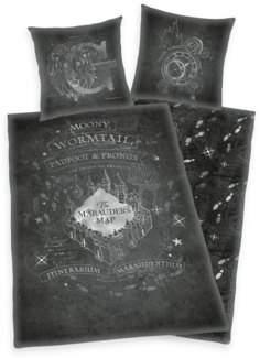 Herding Kinderbettwäsche Harry Potter Wende Bettwäsche Hogwarts 2tlg 135 x 200 cm 80 x 80 cm