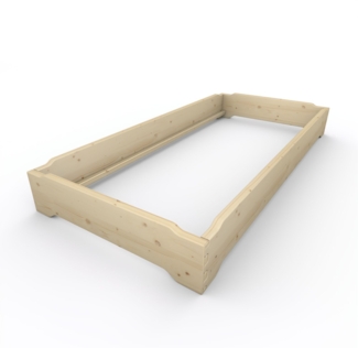 Stapelbett Holzbett (Fichte) "Gäste-Edi" 100 x 220cm 27cm Gästebett Jugendbett