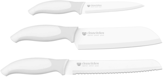 Küchenmesser-Set CleanCitchen, 3-teilig, weiß