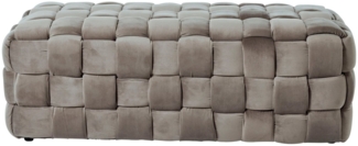 Jahnke Hockerbank WEB ART L (1 St), Hocker, Couchtisch, Beistelltisch gepolstert in edler Flechtoptik