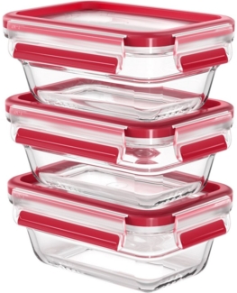 EMSA Clip&Close Glas Frischhaltedosen-Set 3-teilig