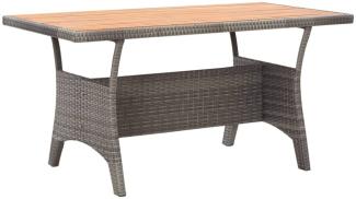 vidaXL Gartentisch Grau 120x70x66 cm Akazie Massivholz 316586