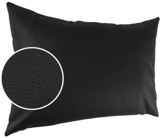 Kisska Dekokissen Kissenhülle KUMO atmungsaktive Kunstleder Kissenbezug Zierkissen, Kissenüberzug ohne Füllung Leder-Optik UNI 40x40 cm Einfarbig Schwarz