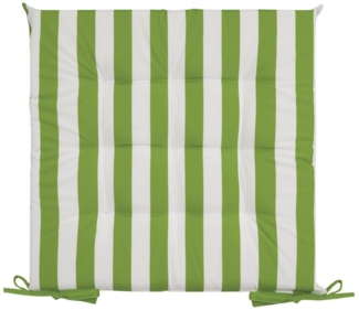 Wasserdichtes Stuhlkissen Outdoor GARTEN 02 40x40x5 hellgrün Streifen
