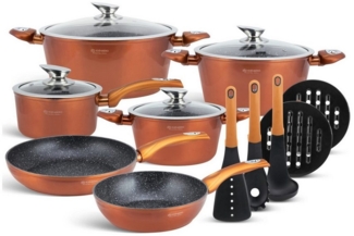 Edenberg Topf-Set Stylische Töpfe in 5 Farben – Modernes Design & Hervorragende Qualität, Keramik, Aluminiumguss, Edelstahl (Verleihen Sie Ihrer Küche neuen Glanz und genießen Sie jeden Kochmoment mit einem Topfset, das Stil, Qualität und Alltagstaugli...