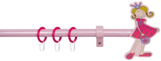 Good Life Gardinenstange Prinzessin, Ø 16 mm, 1-läufig, ausziehbar, mit Bohren, verschraubt, Metall, pink-rosé