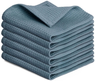 Blumtal Geschirrtuch Set 50x70 oder 30x30 cm, 100% Baumwolle, (6-tlg), Saugfähig, schnell trocknend, waschbar, 100% Baumwolle