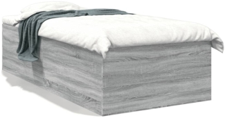 vidaXL Bettgestell Grau Sonoma 90x200 cm Holzwerkstoff 3280970
