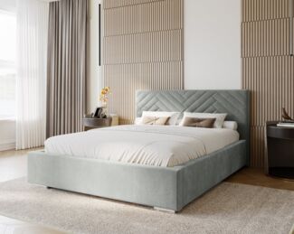 MARPUR Polsterbett AURA inkl. Taschenfederkernmatratze SALSA (Polsterbett mit Bettkasten und Kopfteil, Matratze, Lattenrost)