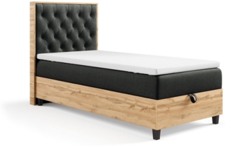 Best for Home Boxspringbett mit Bettkasten Trinity K-14 PLATE SINGLE inkl. 7 cm Topper (70x200 80x200 90x200 100x200 cm), Verschiedene Liefermöglichkeiten, TOP Preis-Leistungs-Verhältnis