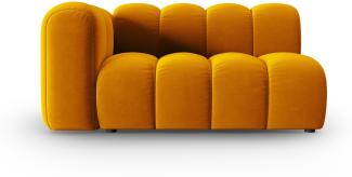 Micadoni Modulares Sofa Lupine 2-Sitzer Links Samtstoff Gelb