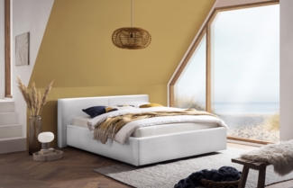 Polsterbett >Cube mit BK< Liegefläche 140x200cm, cement, Stellmaß: 180x82x227cm (BxHxT)