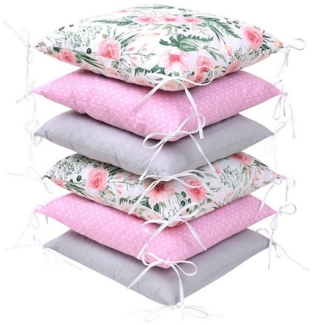 Amilian Bettnestchen 210 cm (6 Polster ca. 35 x 35 cm) Bettumrandung - Umrandungen, (Kissen als Nestchen, Kantenschutz), Umrandungen