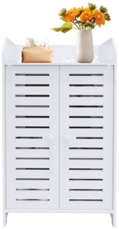 JEOBEST Schuhregal Schuhschrank für den Eingangsbereich, Schrank, Schlafzimmer, Flur, (2/3/4 Ebenen) mit 2 Türen Schuhablage