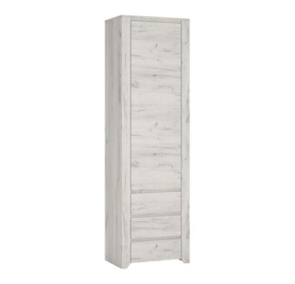 Regalschrank, weiß Eiche, AMANTEA-129