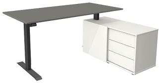 Kerkmann Schreibtisch Sitz- /Stehtisch Move 1 anthrazit 180x80x74-123 cm grafit