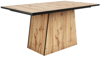 MODFU Esstisch aus Holz mit Stahlrahmen (Frühstückstisch, 1-St, 138.5*80*75cm), für 4-6 Personen