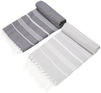 herémood Strandtuch Premium Saunatuch - Hamamtuch Set Hochwertiges 100% Baumwolle, Badetuch und Spatuch & Reisetuch - Extra Groß, Extra Leicht