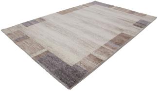 Teppich SchoenesWohnen24 Falkland - Darwin Beige / Silber 80cm x 150cm