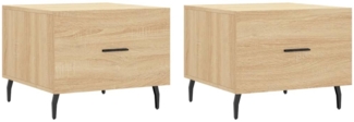 Couchtische, Sofatische 2 Stk. Sonoma-Eiche 50x50x40 cm Holzwerkstoff