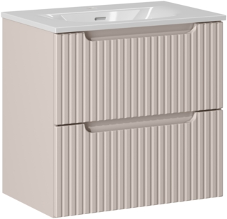 NOVA CASHMERE 60cm Badmöbel-Set mit SKY Möbelwaschtisch (40x60cm), Kaschmir matt