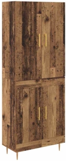 vidaXL Highboard Wandmontiert Altholz 69,5 x 34 x 180 cm Holzwerkstoff 3415802