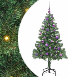 vidaXL Weihnachtsbaum mit 150 LEDs mit Ständer Grün 150 cm PVC 3396373