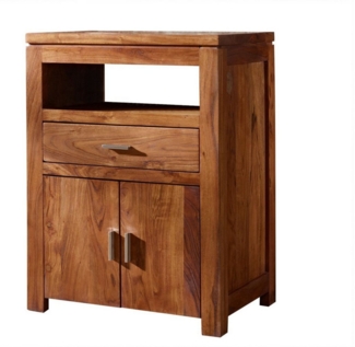 Massivmoebel24 Kommode (Kommode Akazie 55x40x75 golden honey lackiert SHAMAN #57), Kommode Akazie 55x40x75 golden honey lackiert SHAMAN #57