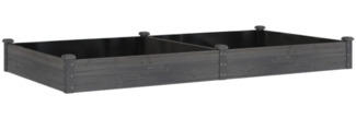 vidaXL Hochbeet mit Einsatz Grau 240x120x25 cm Massivholz Tanne 364303
