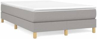 vidaXL Boxspringbett mit Matratze Hellgrau 120x190 cm Stoff 3269664