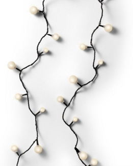 MARELIDA LED-Lichterkette Berry Cherry 120 weiße Kugeln 3 Größen 9m Außen Weihnachtsbeleuchtung, 120-flammig