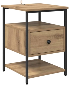 vidaXL Nachttisch Eiche handwerklich 40 x 42 x 56 cm Holzwerkstoff 881876