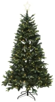 Künstlicher Weihnachtsbaum PE/PVC LIFA Klasse A+ 180x122 cm mit LED und Stern NORDIC WINTER (780-235)