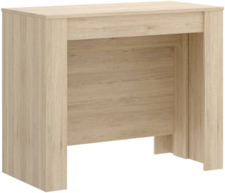 Dmora Alej ausziehbare Konsole, mehrfach verstellbare ausziehbare Konsole, Mehrzweck-Esstisch, 54/239 x 90 x 77 cm, Eiche
