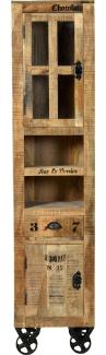 Badezimmer Hochschrank Rustic Badschrank Badmöbel Schrank Regal Massivholz